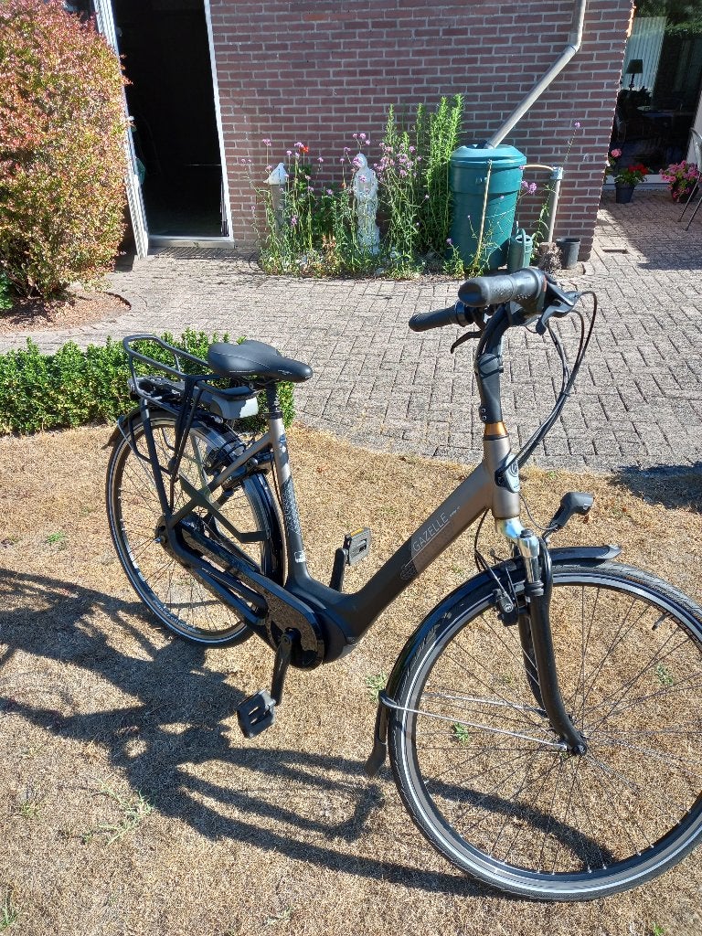 Mooie damesfiets electrisch, Ophalen, Velgrem, Versnellingen, Gazelle