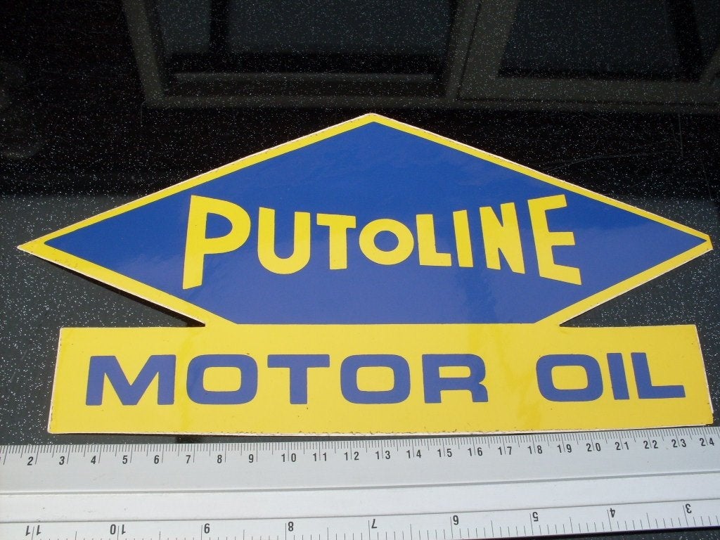 grote sticker putoline motor oil logo, Verzenden, Zo goed als nieuw, Merk