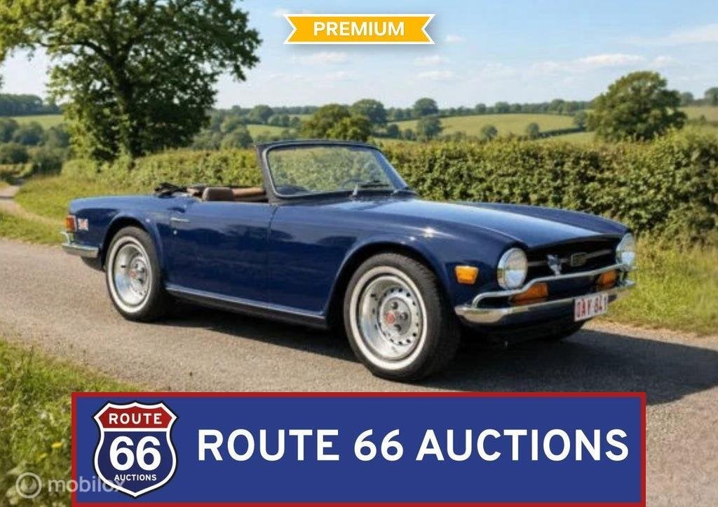 Triumph TR6 | 1970 | Route 66 Auctions, Auto's, Oldtimers, Overige carrosserieën, Triumph, Zwart, Bedrijf