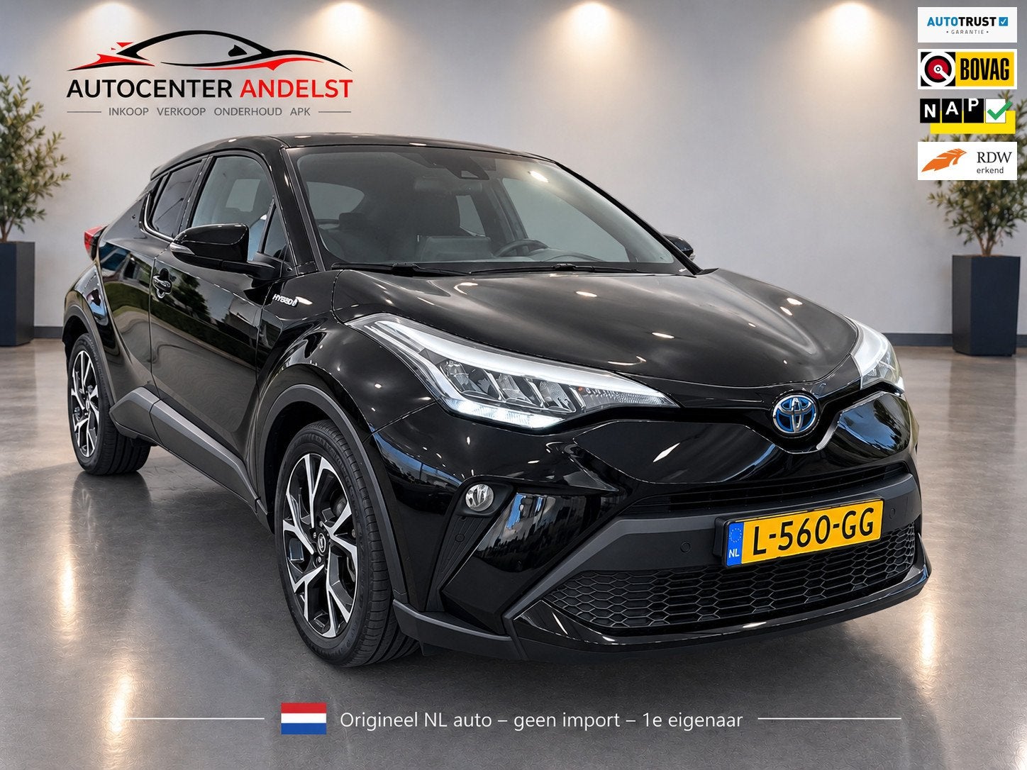 Toyota C-HR 2.0 Hybrid Dynamic Aut, 184pk, Acc, Cam, Pdc, Na, Auto's, Dealer onderhouden, Stof, 4 cilinders, Zwart