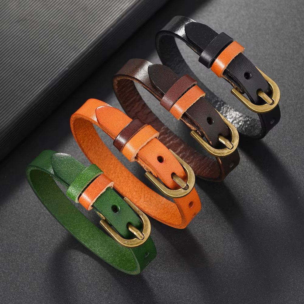 Leren Armband Met Gesp Sluiting Voor Dames En Heren, Verzenden, Nieuw, Overige kleuren, Leer
