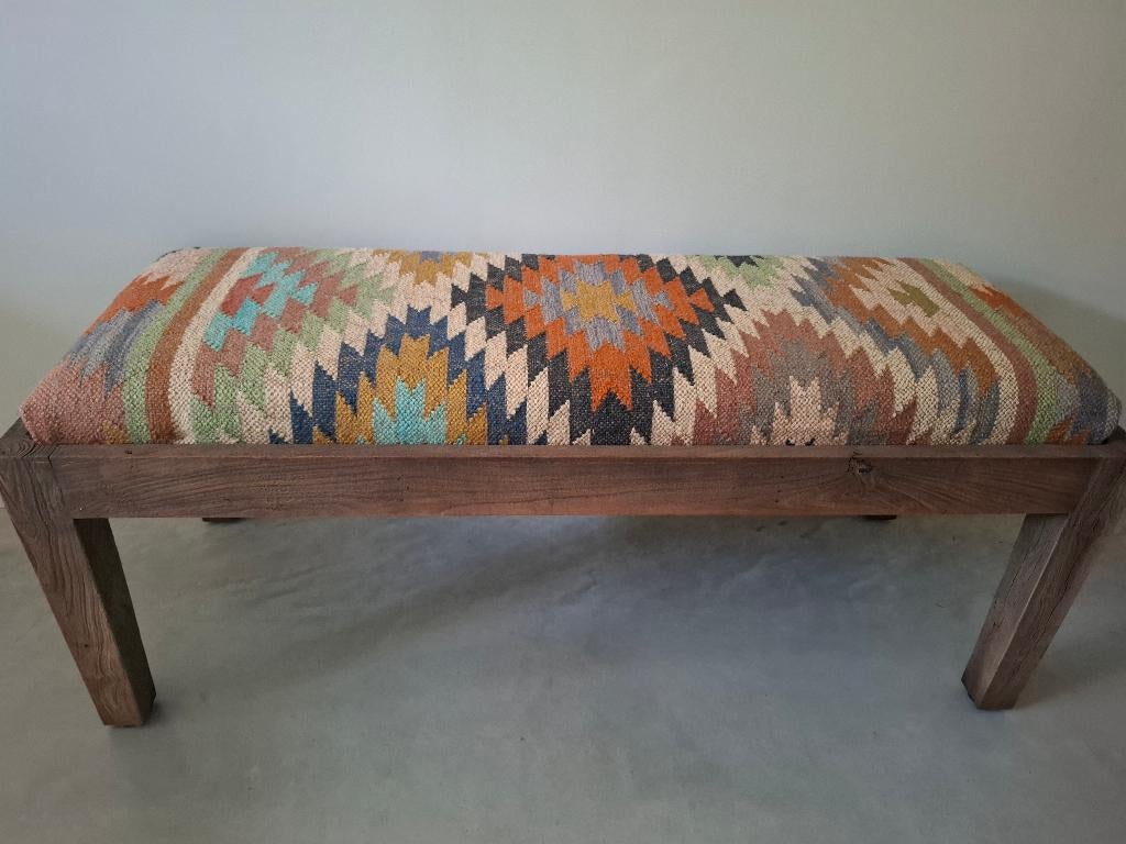 Kelim bank, Huis en Inrichting, Ophalen, Hout, Meerkleurig, Nieuw