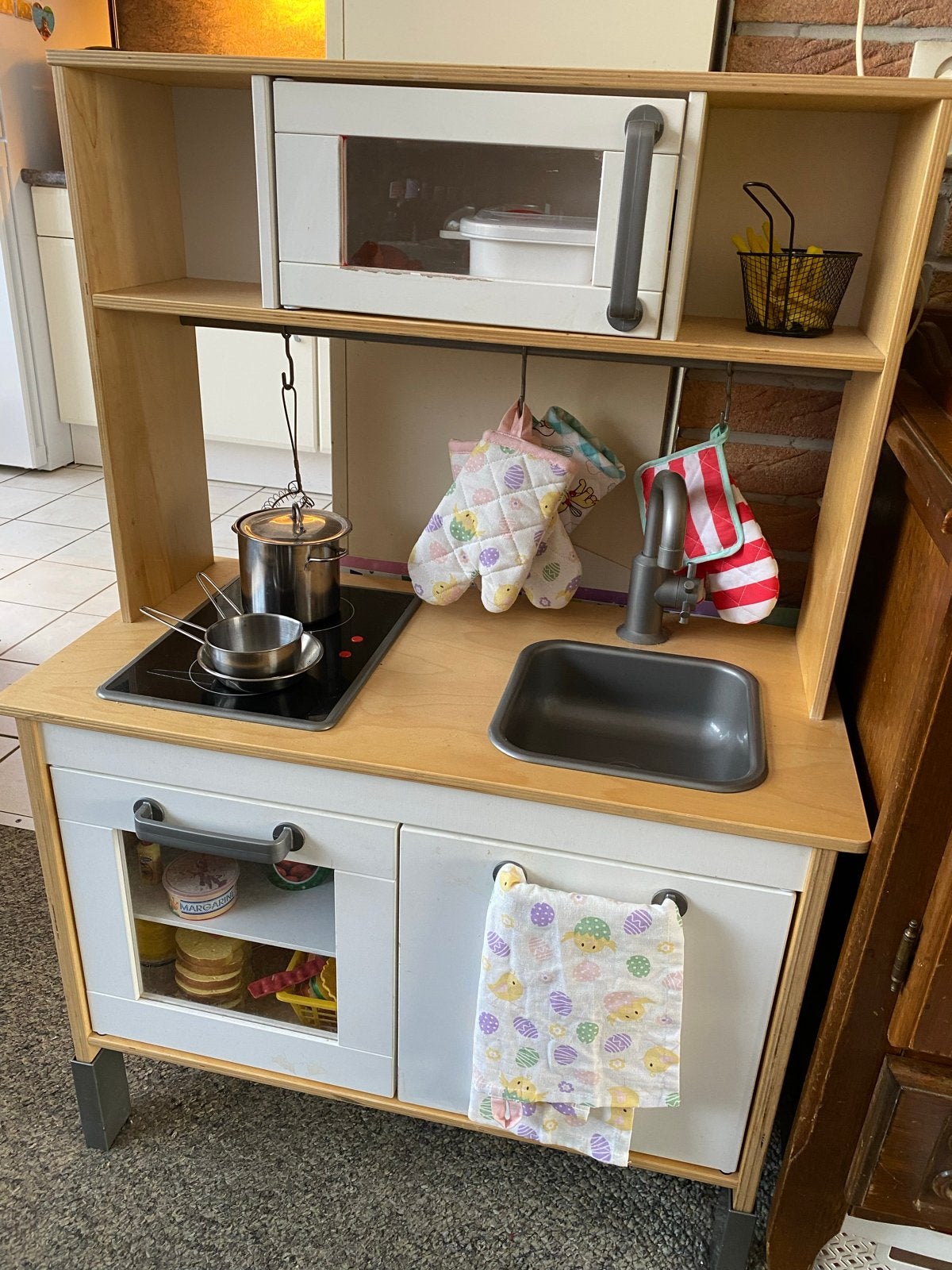 IKEA Kinderkeuken met accessoires - 2 hoogtes, Ophalen, Gebruikt, Hout, Speelkeuken