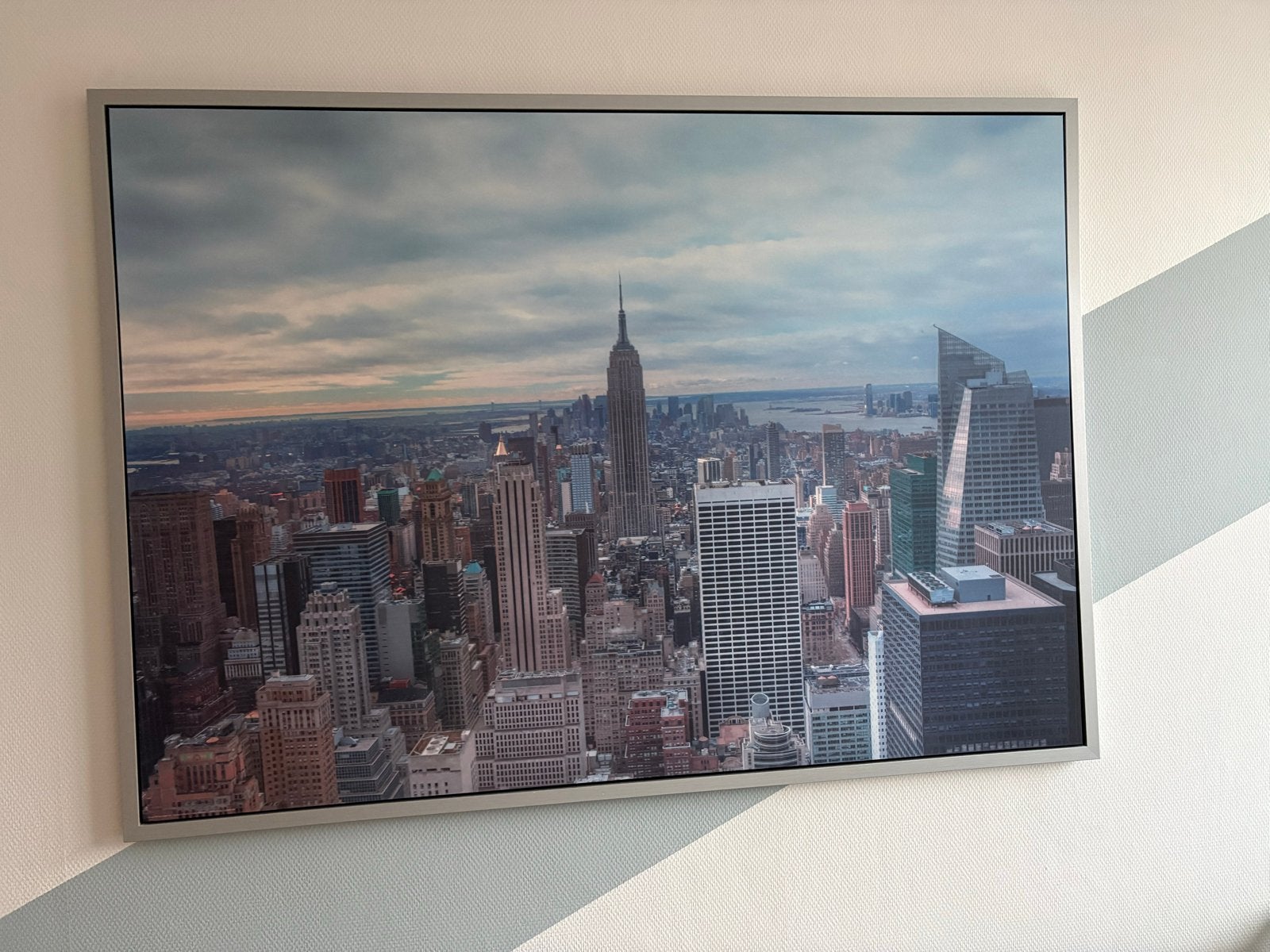 IKEA VILSHULT Canvas New York skyline 140x100 cm, Ophalen, 125 cm of meer, 75 – 100, Print