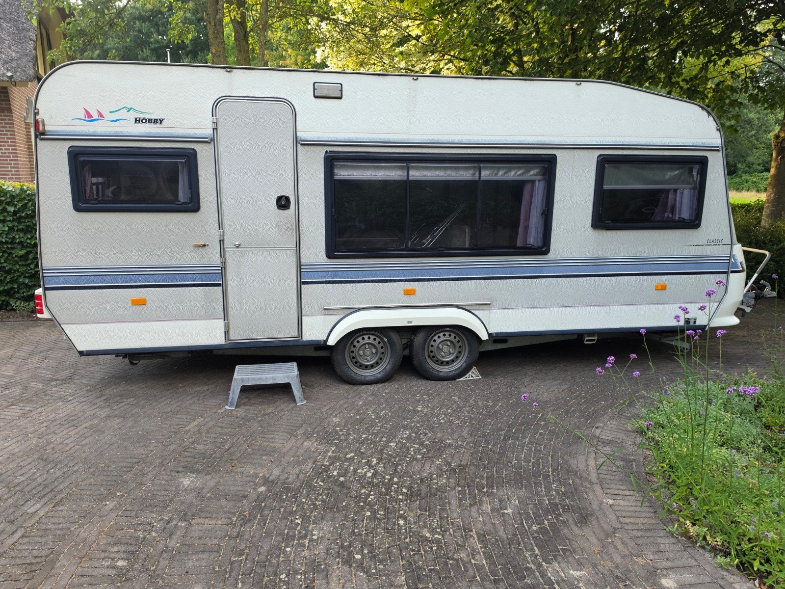 Hobby Classic tandemaster met fietsdrager, Caravans en Kamperen, Caravans, Rondzit, Hobby, Gascomfoor, Particulier