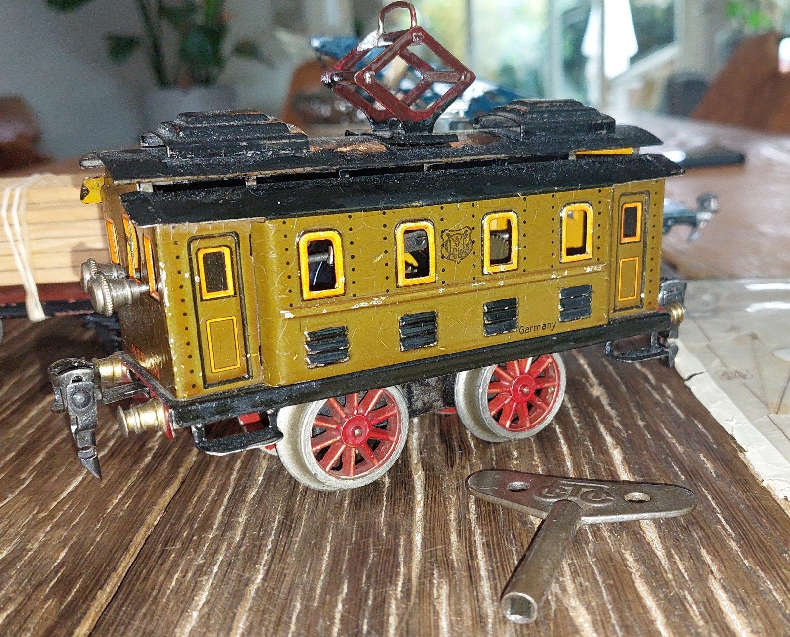 antieke blikken Märklin trein + wagons, alles tussen 1928/38, Ophalen of Verzenden
