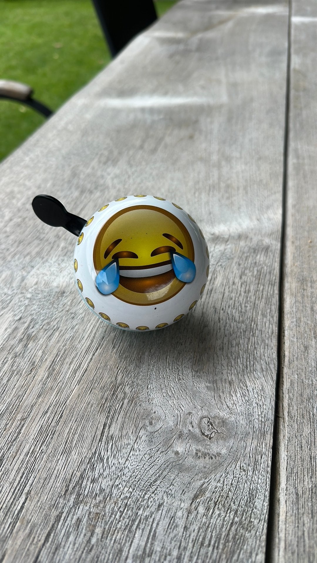 Fietsbel met lach Emoji, Ophalen of Verzenden, Zo goed als nieuw