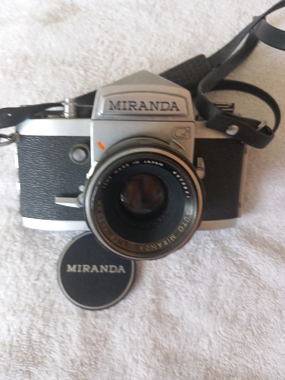 Vintage Miranda spiegelreflexcamera met lens, Audio, Tv en Foto, Fotocamera's Analoog, Ophalen of Verzenden, Gebruikt, Spiegelreflex