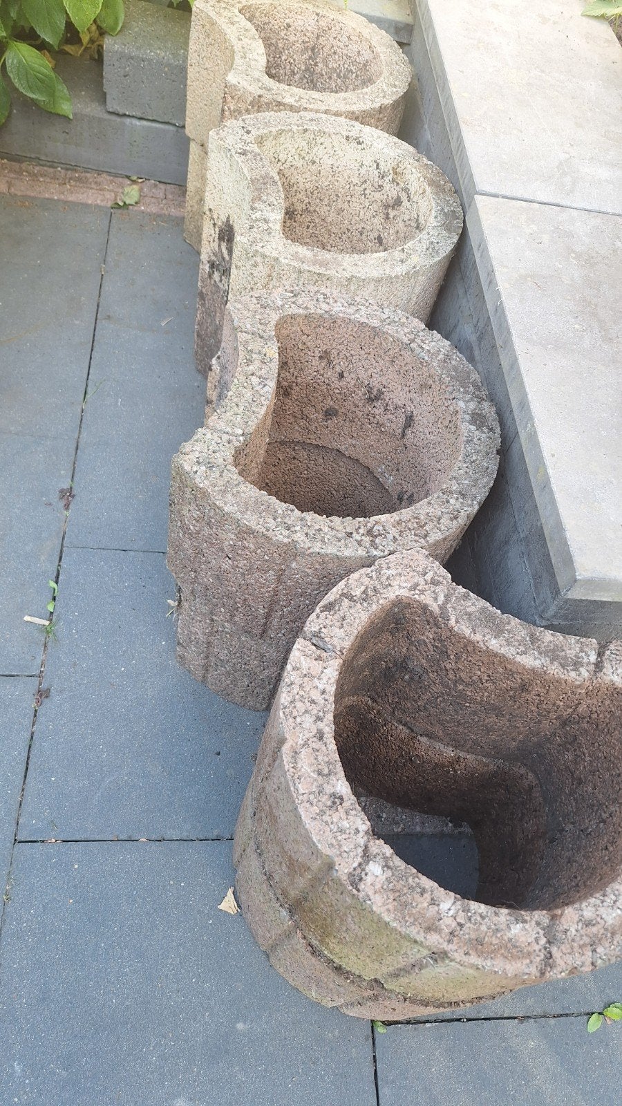 Stapelbare planten potten., Tuin en Terras, Bloembakken en Plantenbakken, Ophalen, Gebruikt, Minder dan 60 cm, Rond