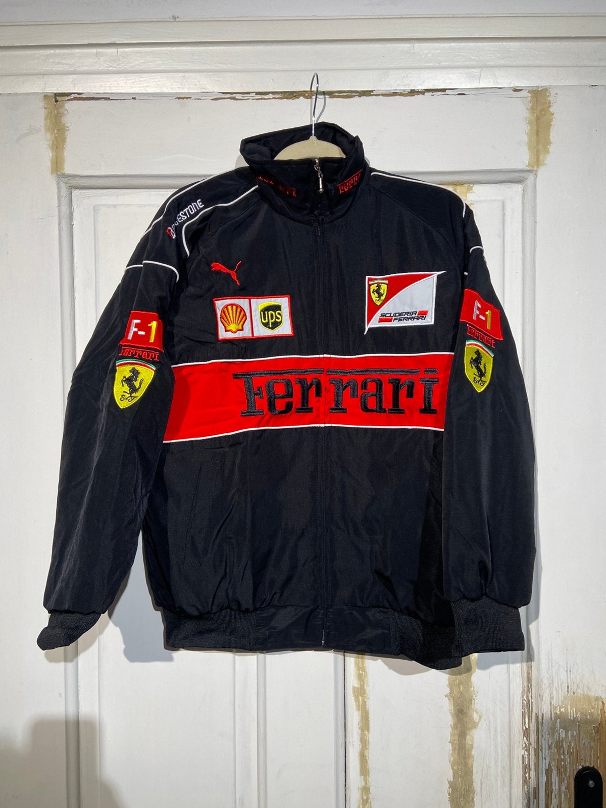 Ferrari Bomberjack Racing (maat S) Vintage dark, Ophalen of Verzenden, Zo goed als nieuw, Maat 46 (S) of kleiner, Zwart