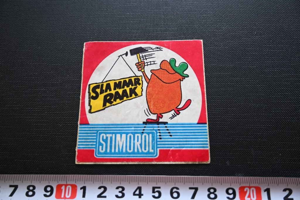 sticker stimorol kauwgom strip sla maar raak, Ophalen of Verzenden, Zo goed als nieuw