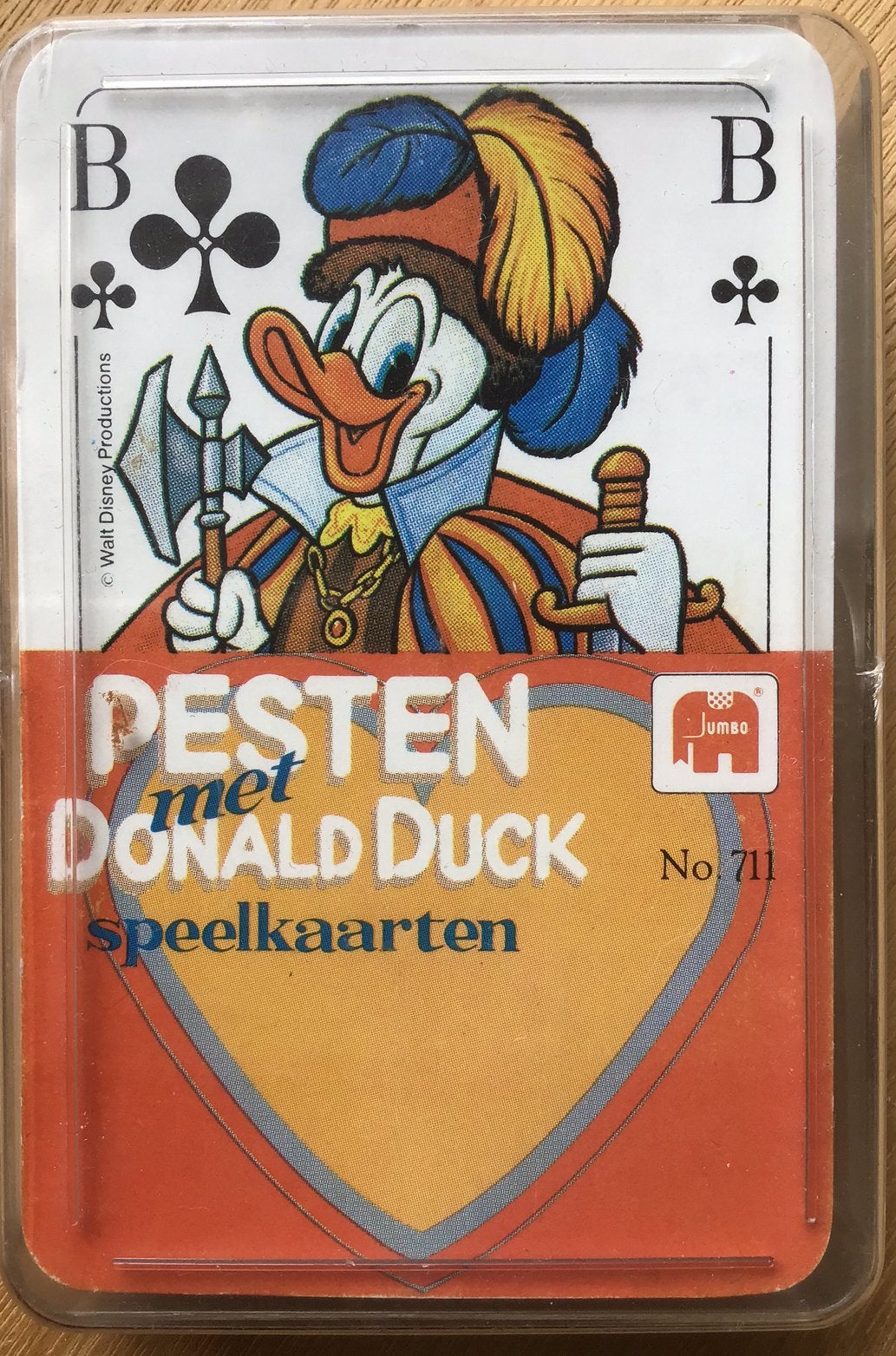 Vintage kaartspel Pesten met Donald Duck - ZGAN, Een of twee spelers, Ophalen of Verzenden, Zo goed als nieuw, Jumbo