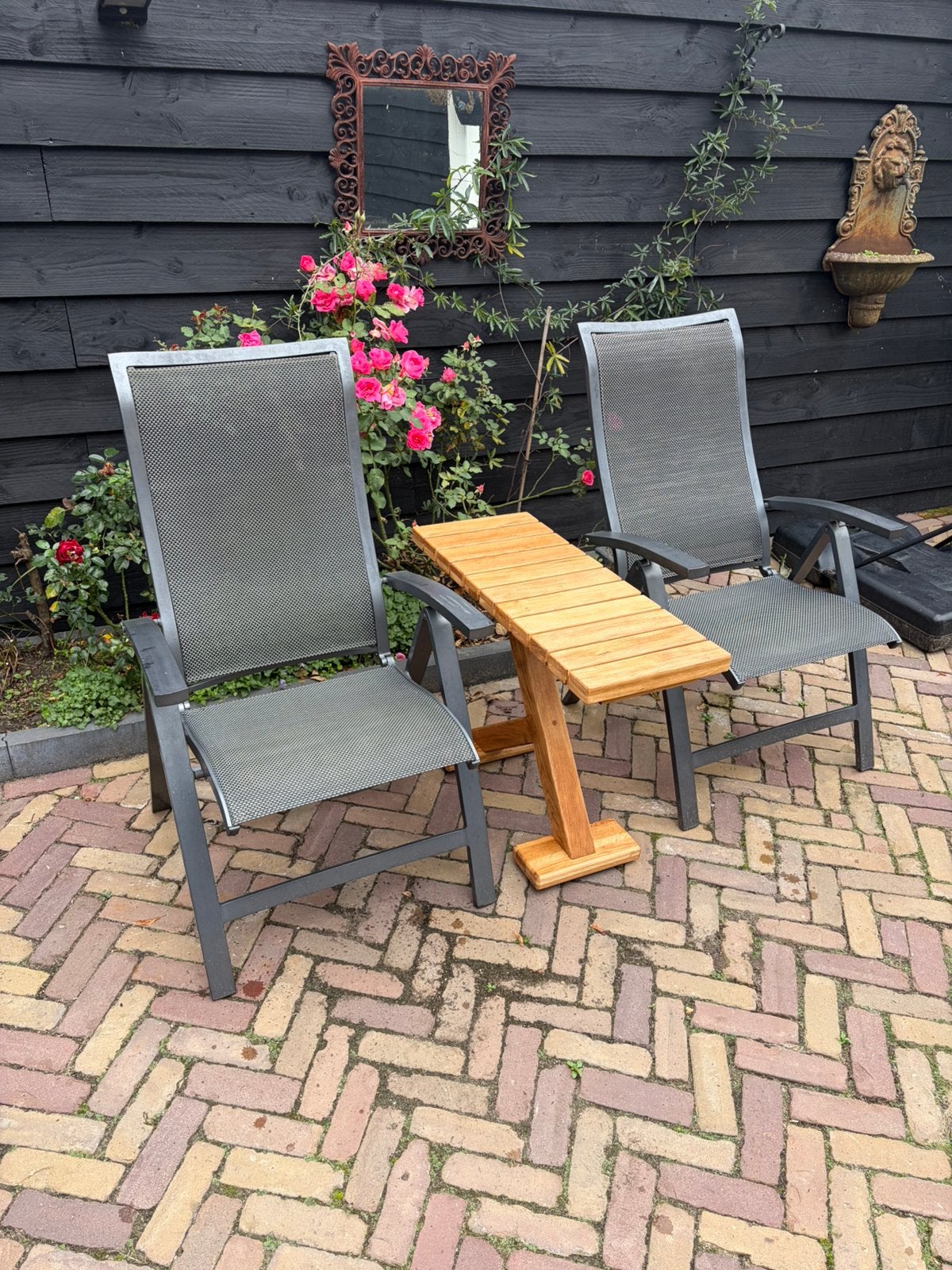 Massief Eiken bijzettafel, Tuin en Terras, Ophalen, Nieuw, ., Falkwood