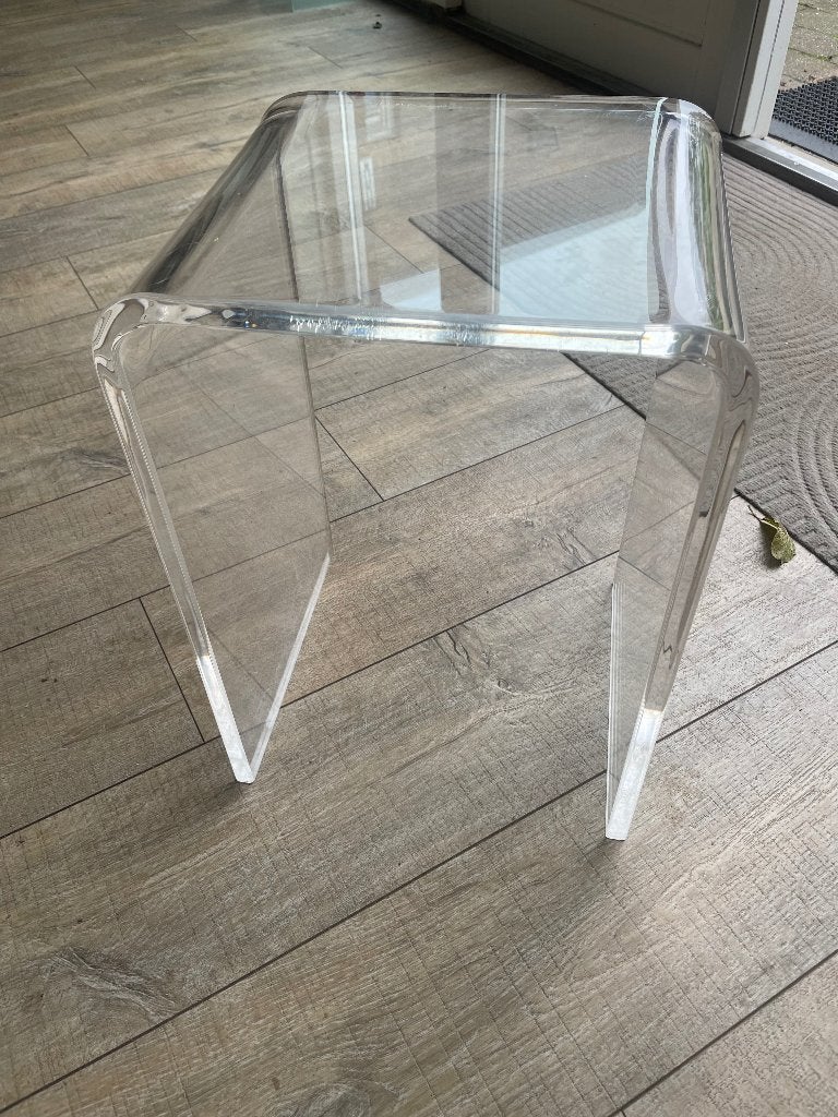 Acryl bijzet tafeltje, Ophalen, Gebruikt, Kunststof