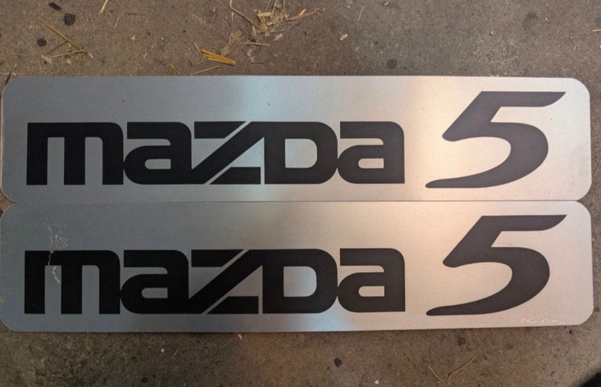 Mazda 5 originele dealer platen aluminium, Ophalen of Verzenden, Gebruikt, Mazda