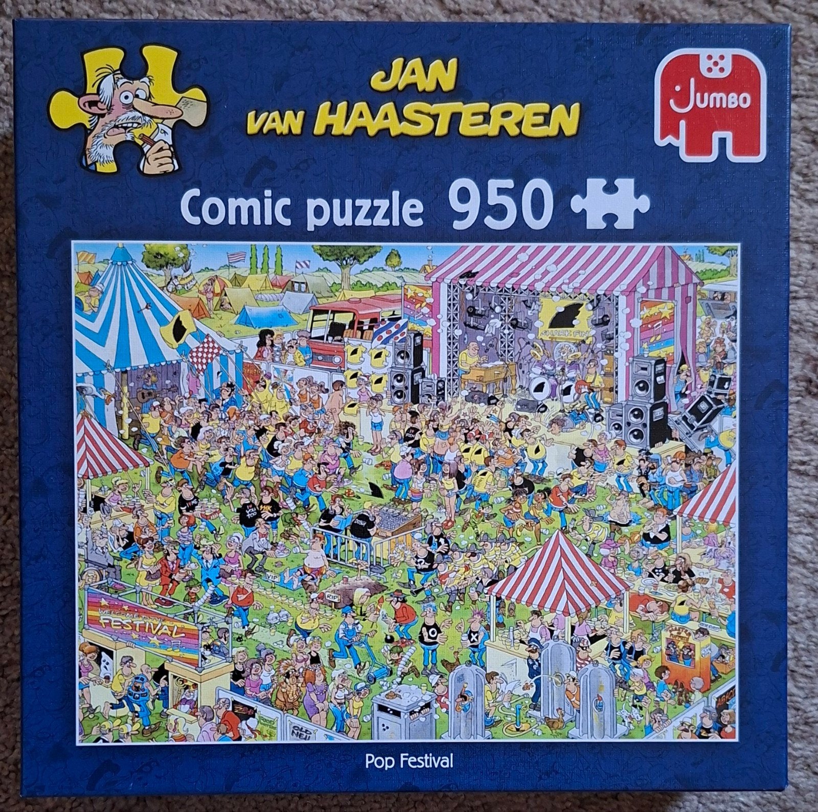 Jan van Haasteren. Pop festival. Comic puzzel 950, Ophalen of Verzenden, 500 t/m 1500 stukjes, Zo goed als nieuw