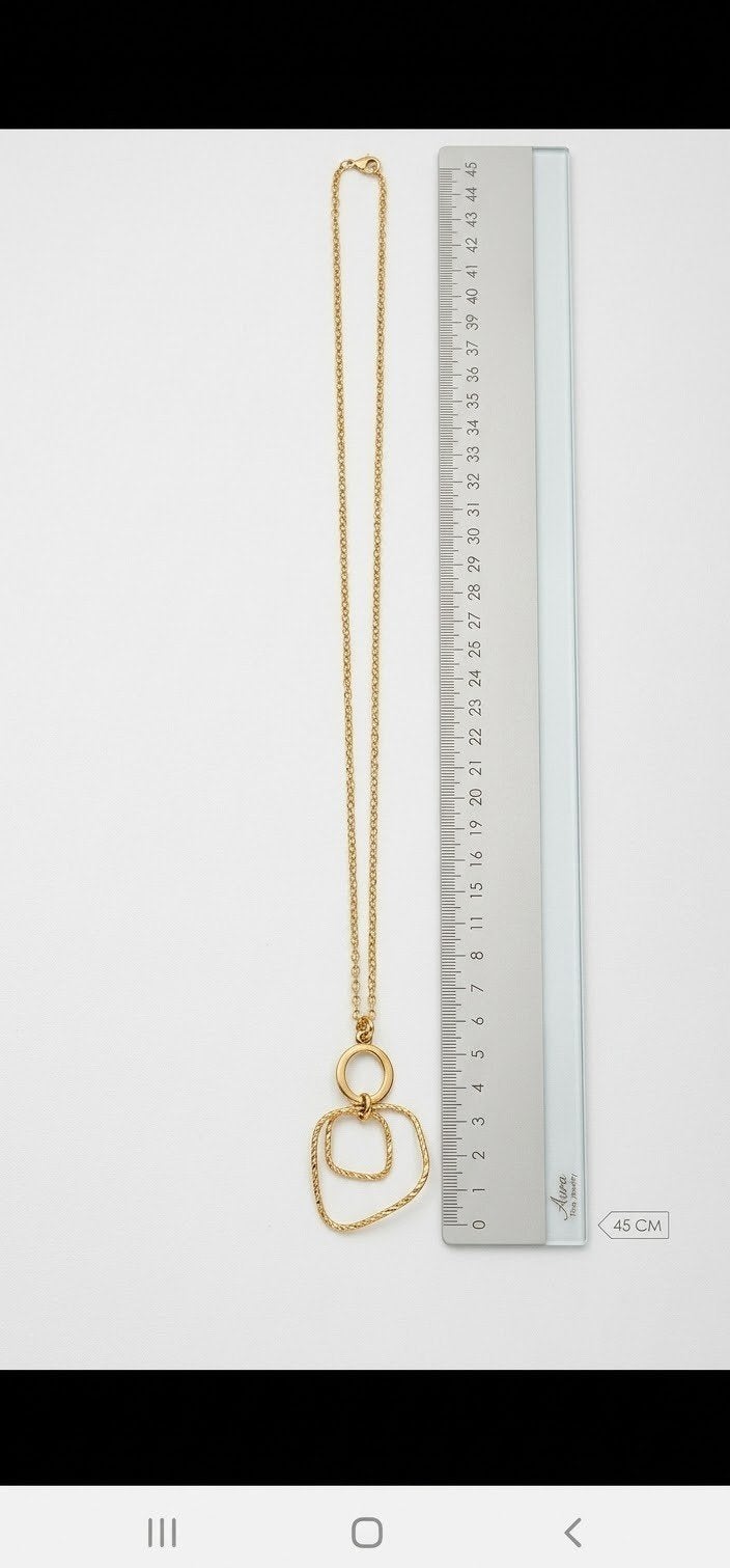 Italiaanse 18K Gouden Ketting met Decoratieve Hanger, Ophalen of Verzenden
