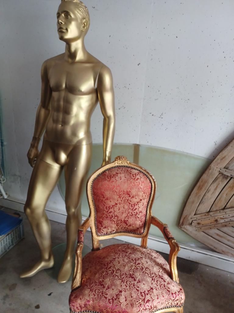 Gouden etalagepop mannelijk, Ophalen of Verzenden
