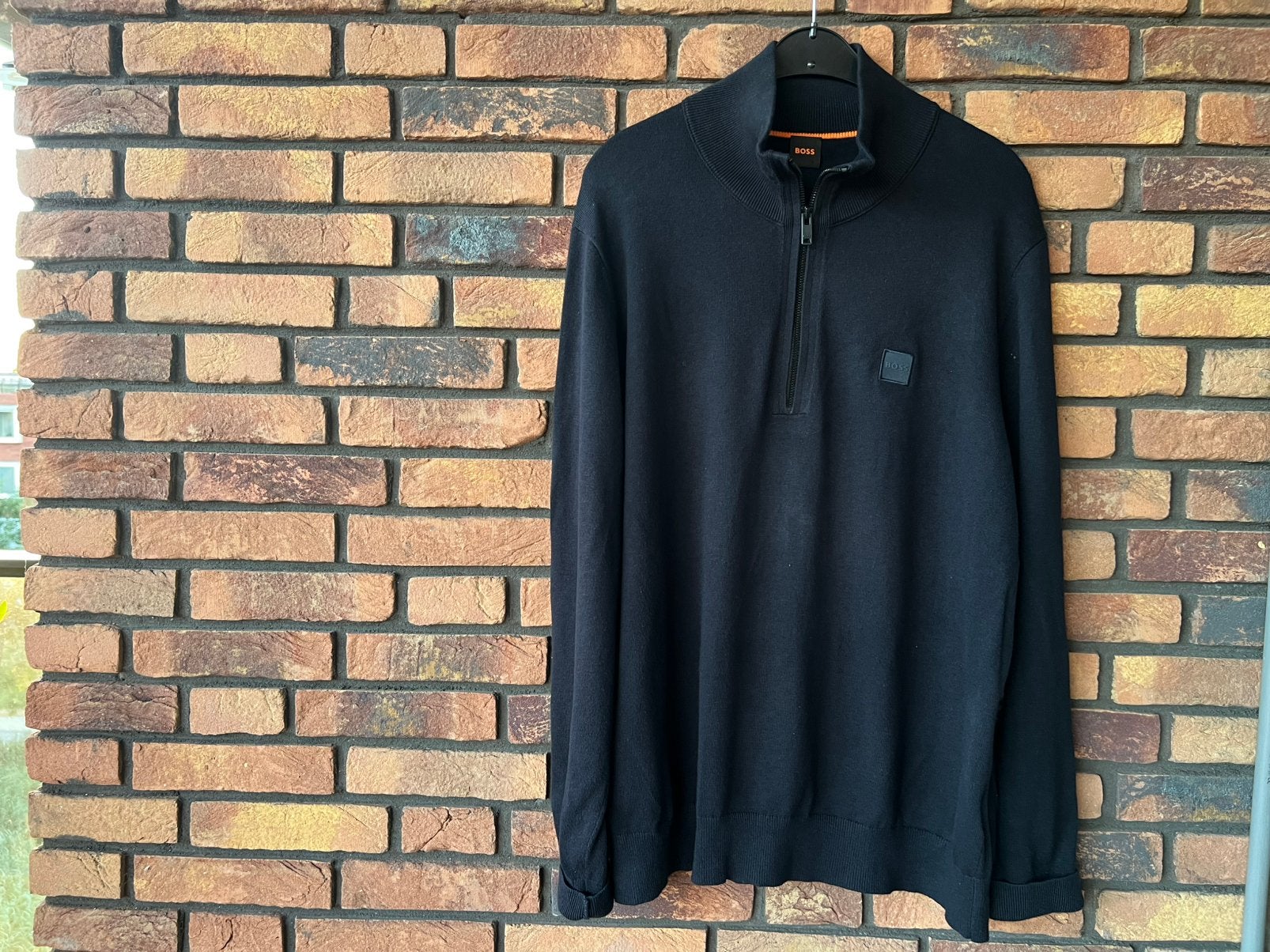 Hugo Boss*heren pullover met rits *donkerblauw * Als nieuw, Kleding | Heren, Truien en Vesten, Blauw, Maat 56/58 (XL), Ophalen of Verzenden
