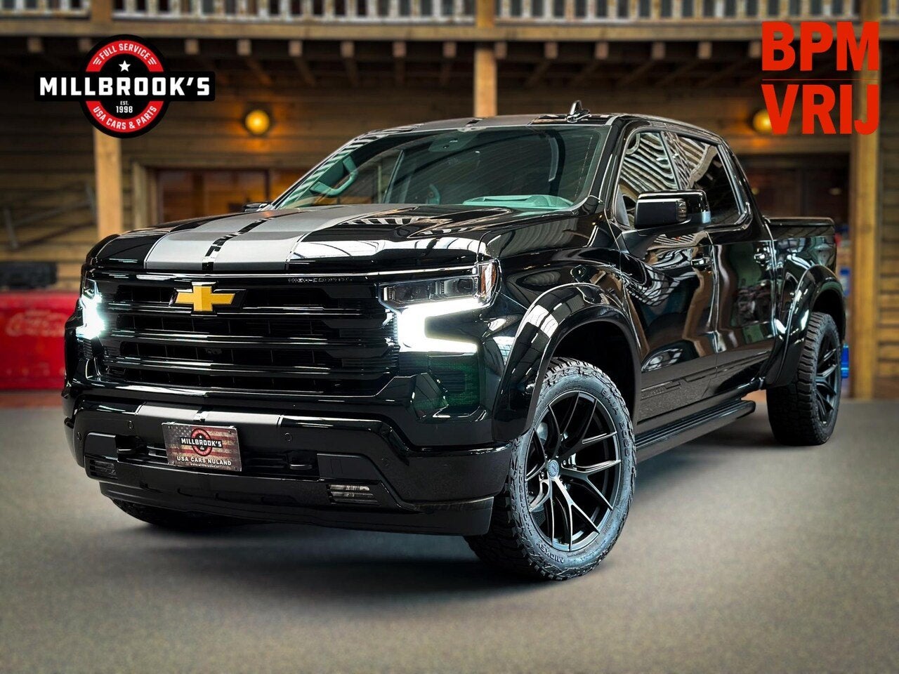 Chevrolet Silverado High Country Black Edition Widebody 6.2, Automaat, 8 cilinders, Zwart, Leder