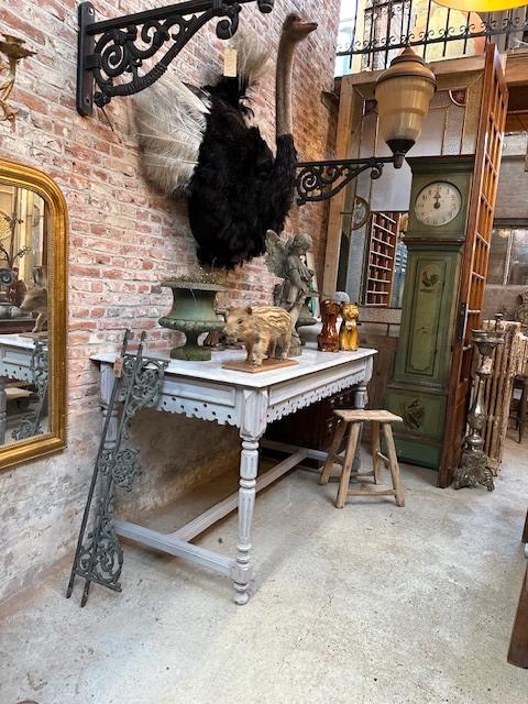 tafel marmer eettafel dressoir keukeneiland oude antieke, Ophalen of Verzenden, Gebruikt, Rechthoekig, 50 tot 100 cm