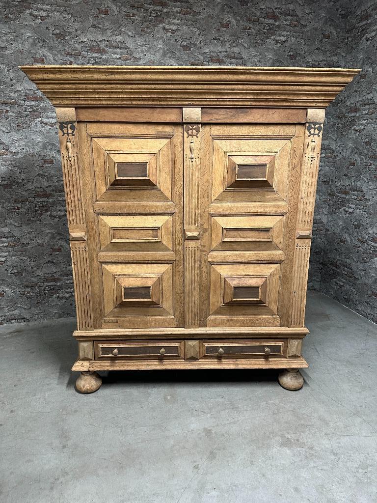 Vintage eiken kledingkast nr9, Info@antiekgroothandel.com, Met deur(en), 150 tot 200 cm, Nieuw