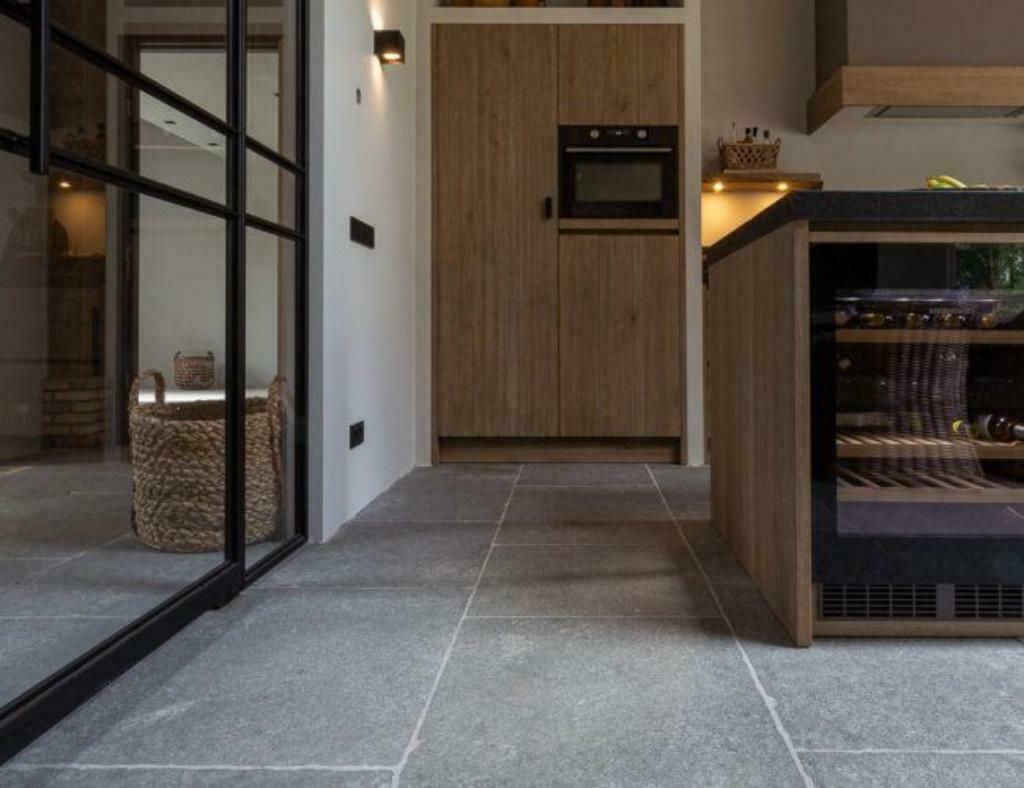 Leisteen | Grijs | 60cm breed x wisselende lengten, Doe-het-zelf en Verbouw, 60 cm of meer, Nieuw, Ophalen of Verzenden, 10 m² of meer