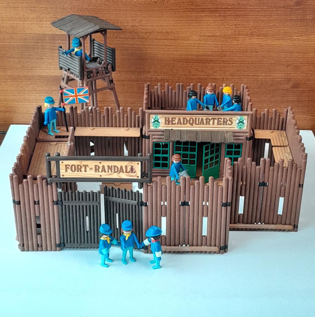 Vintage Playmobil Western Fort Randall + poppetjes - 1980, Kinderen en Baby's, Speelgoed | Playmobil, Ophalen of Verzenden, Gebruikt