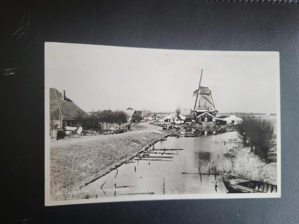 Oude ansichtkaart met molen, Verzenden, 1920 tot 1940