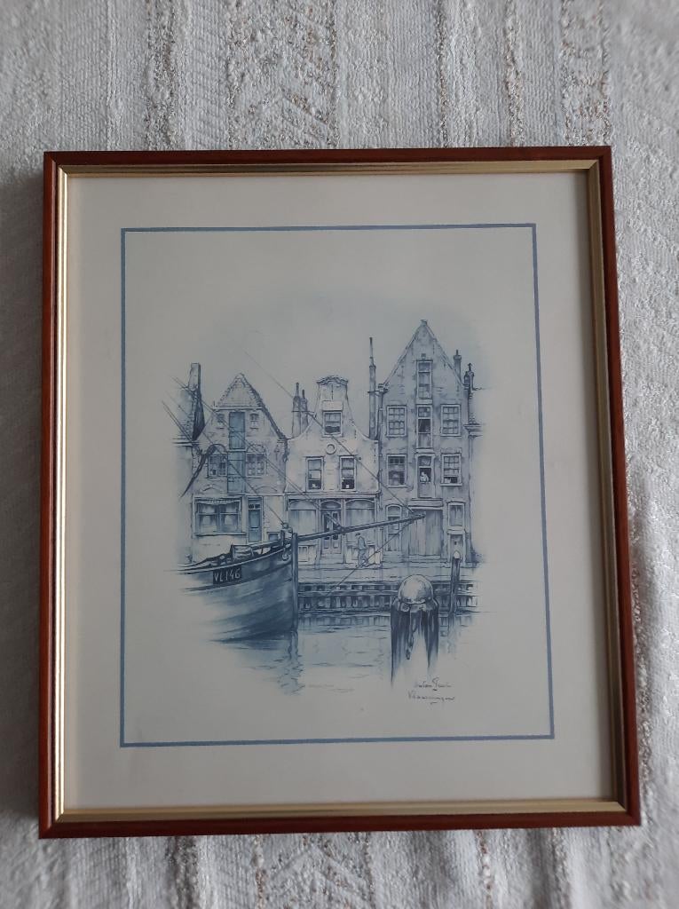 Anton Pieck prent in lijst, Ophalen