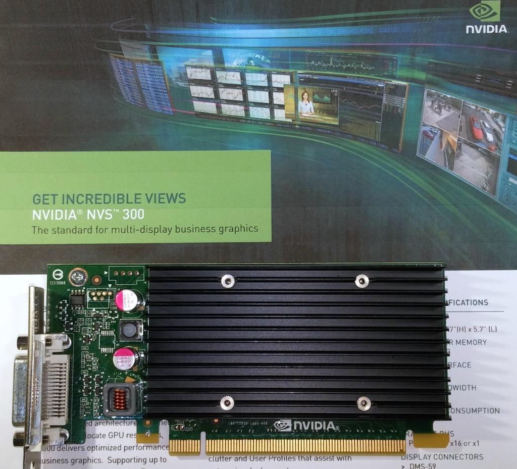 PNY NVIDIA Quadro NVS 300 315 512MB DDR3 PCI-E Low Profile, PCI-Express 2, GDDR3, Ophalen of Verzenden, Zo goed als nieuw