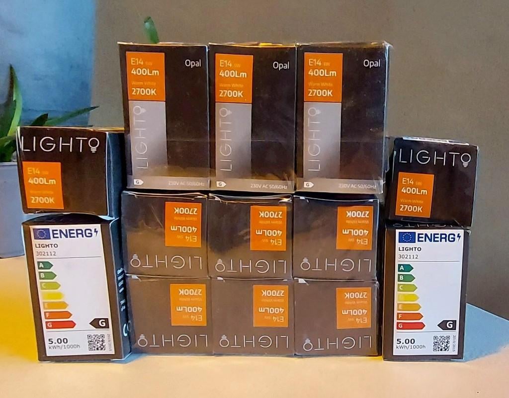 22 gloeilampen E14 5W warm white, Minder dan 30 watt, Gloeilamp, Kogellamp opal, E14 (klein)