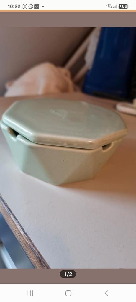 Groene Asbak met Deksel - Nieuwstaat, Ophalen of Verzenden, Nieuw