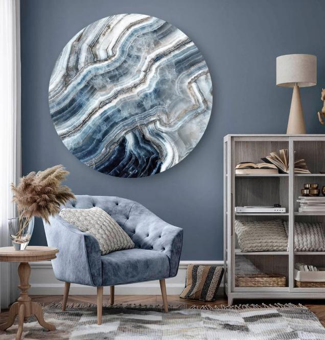 Wandcirkel HIP ORGNL blauw, Ophalen, Zo goed als nieuw
