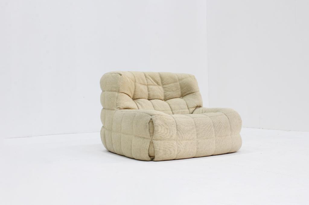 Vintage Ligne Roset Kashima fauteuil Michel Ducaroy, Ophalen, Gebruikt, 75 tot 100 cm, 75 tot 100 cm