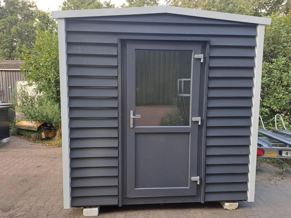 Geïsoleerde en  onderhoudsvrije schuur/tuinhuis/kantoor.., Ophalen of Verzenden, Zo goed als nieuw, Kunststof