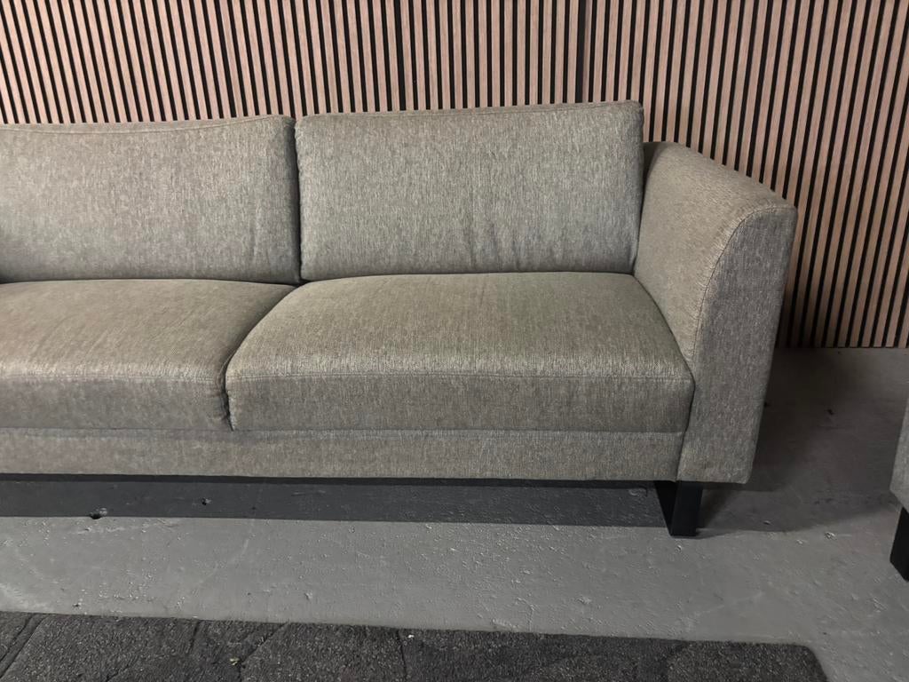 GRATIS LEVERING Set Banken Grijs 220x85 GEREINIGD, Driepersoons, 75 tot 100 cm, Ophalen of Verzenden, Zo goed als nieuw