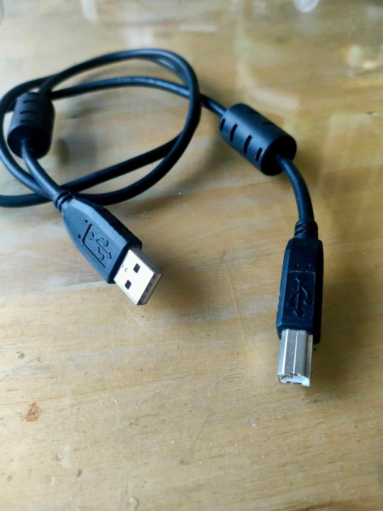USB A naar B kabel | 120 cm | Zwart, Ophalen of Verzenden