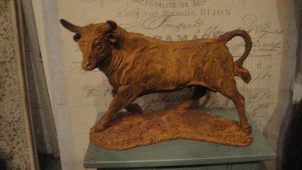 gietijzeren stier, Ophalen of Verzenden, Nieuw, Metaal, Dierenbeeld