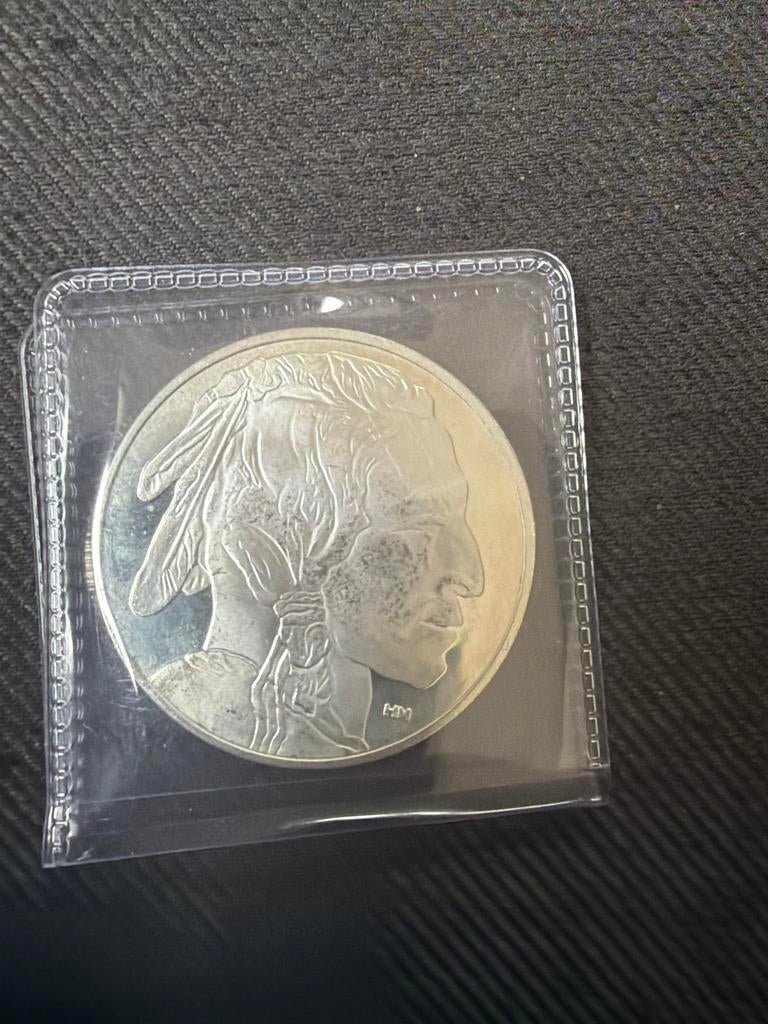 Zilveren Buffalo Bullion Round, Ophalen of Verzenden, Overige landen, Losse munt, Zilver