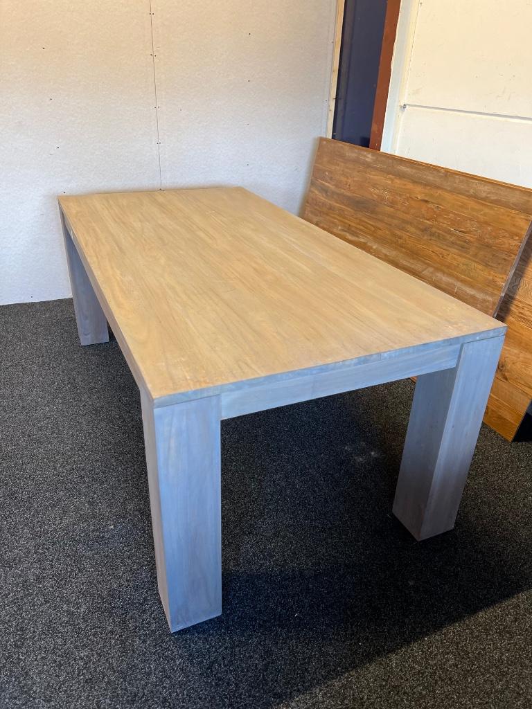 Eetkamertafel | Massief teak hout | 200x100 cm, Huis en Inrichting, Tafels | Eettafels, Zo goed als nieuw, 50 tot 100 cm, 200 cm of meer
