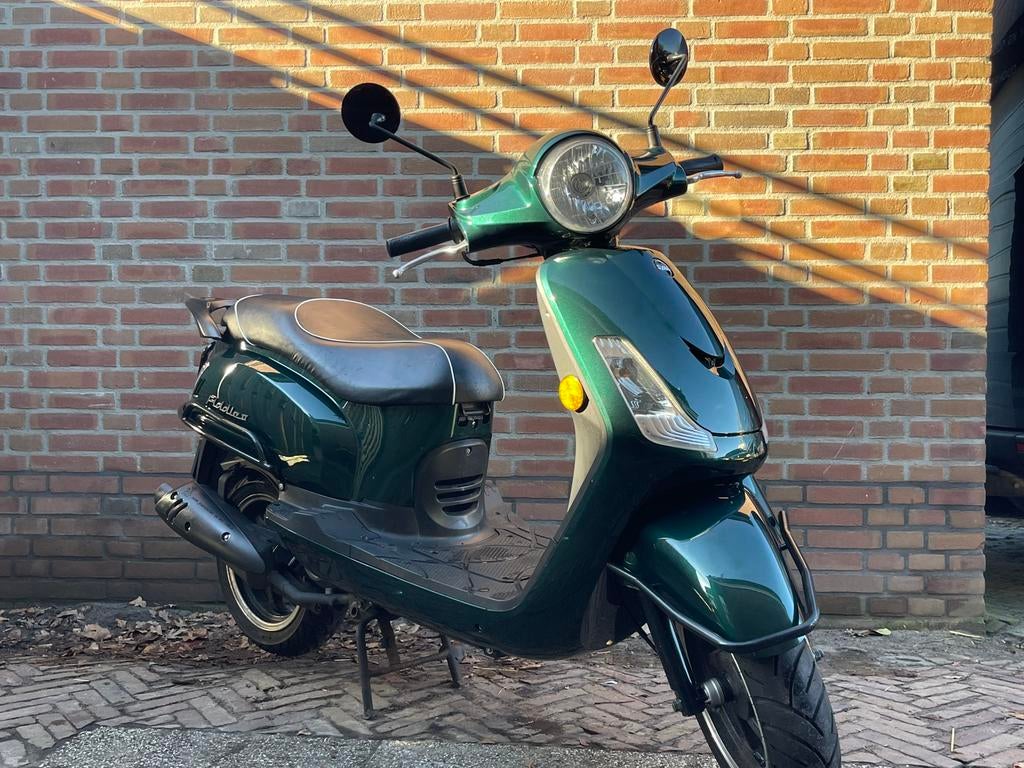 Sym Fiddle 2 (2018) E4 45km | Jaguar Groen | Nette staat!, Maximaal 45 km/u, Zo goed als nieuw, Benzine, Fiddle