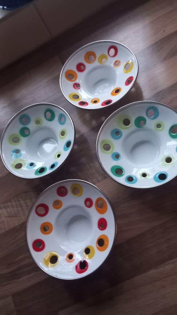 Vintage ikea theelicht houders 4 stuks, Antiek en Kunst, Antiek | Servies compleet, Ophalen of Verzenden