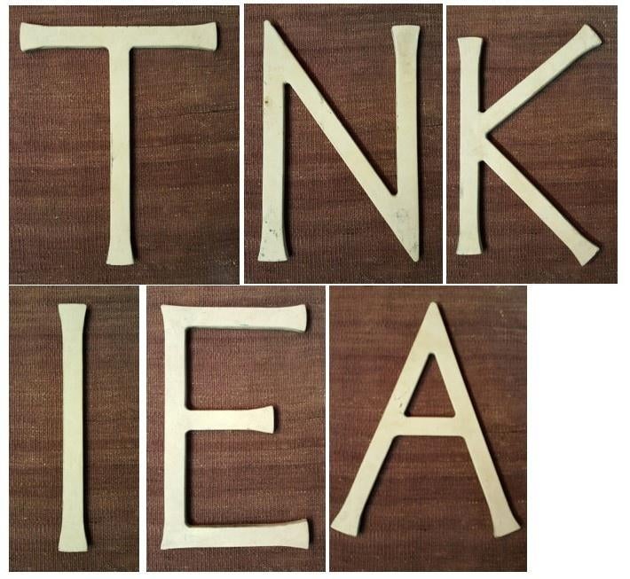 Letters: A N T I E K , siersmeedwerk, ijzer, h. 21,5 cm, Ophalen of Verzenden
