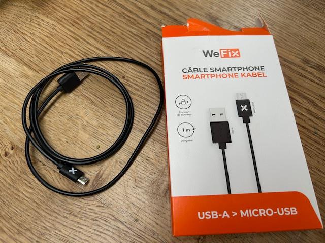 USB-A kabel - Micro -USB voor telefoon of ereader, Ophalen of Verzenden, Nieuw, Overige merken