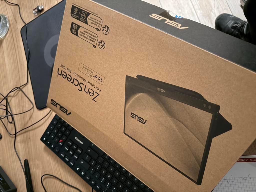 ASUS ZenScreen MB166C - Draagbare Monitor, Computers en Software, Monitoren, IPS, Nieuw, Full HD, Ophalen of Verzenden