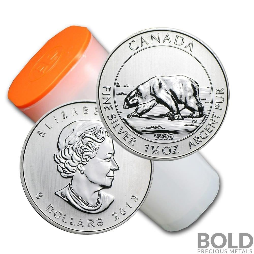 .9999 zilver : 2013 RCM Polar Bear 1.5 troy ounce €80,00/oz, Postzegels en Munten, Edelmetalen en Baren, Zilver, Ophalen of Verzenden
