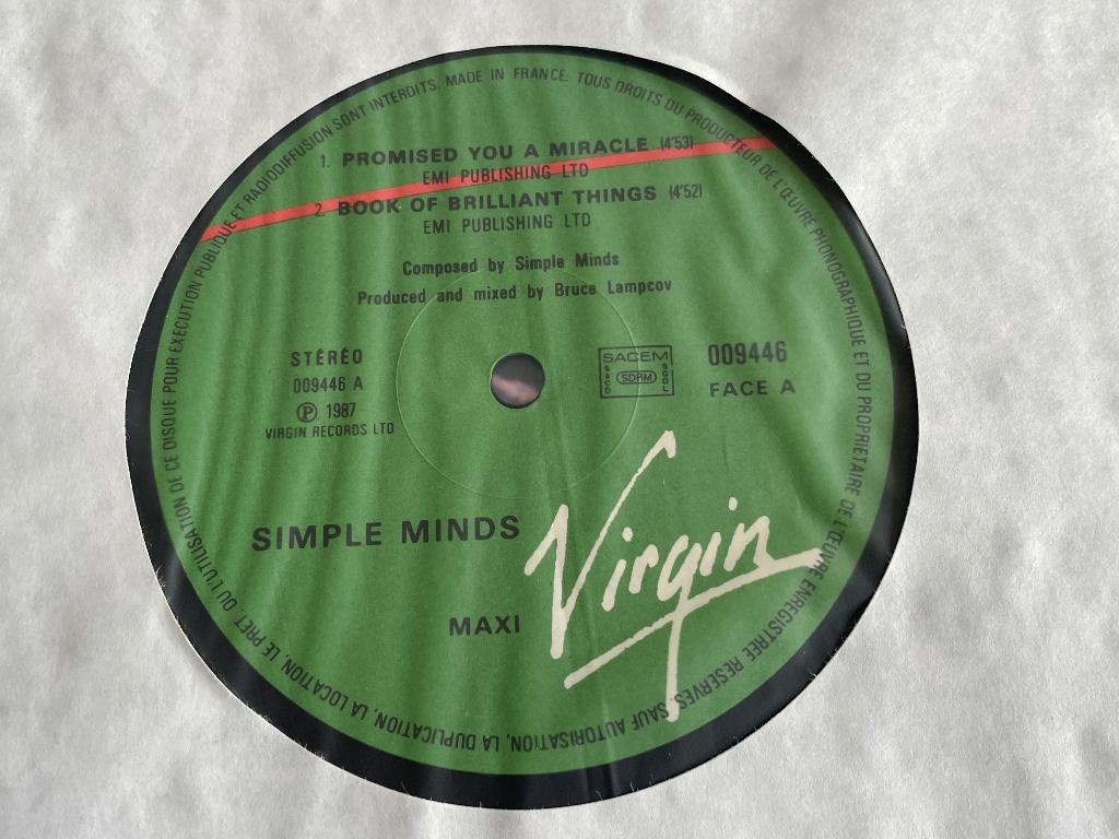 Vinyl Maxisingle Simple Minds Live Promised You +3Tracks FRA, Ophalen of Verzenden, Gebruikt, 12 inch