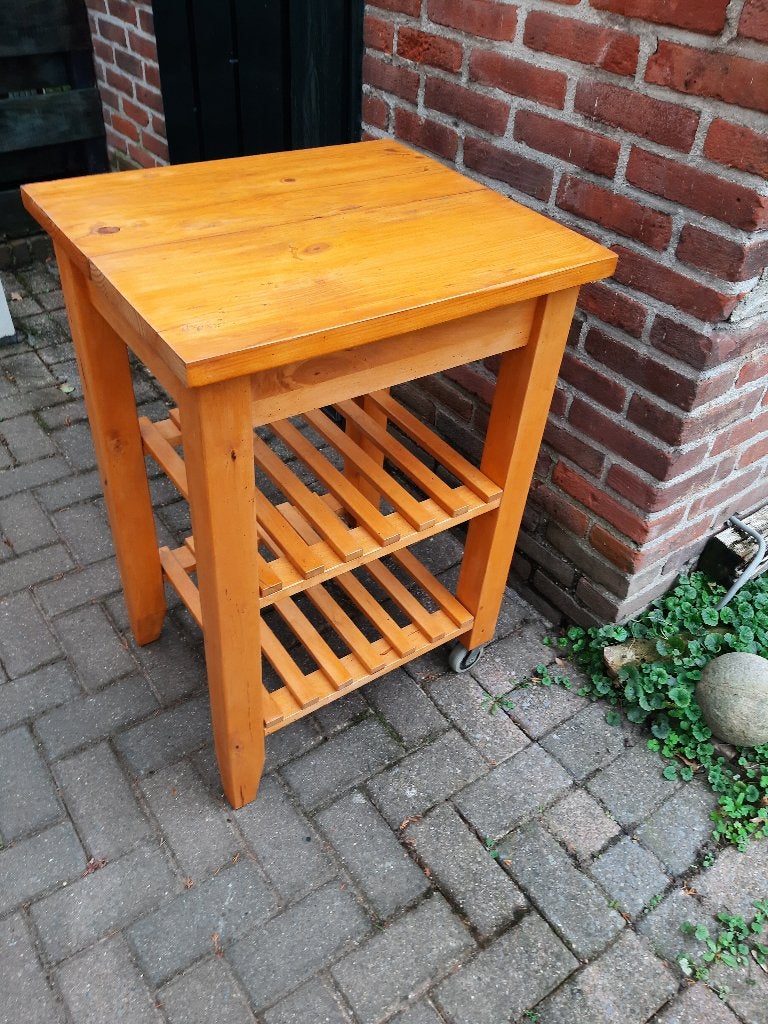 roltafel/keukentrolley Bekvam Ikea, Huis en Inrichting, Ophalen, Zo goed als nieuw, Hout