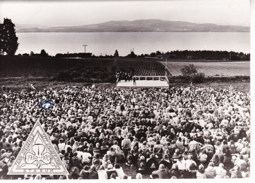 Noorwegen - STARUM - KFUK Jubileum kamp (1920-1970) 24-08, Ophalen of Verzenden, 1960 tot 1980, Gelopen, Overig Europa